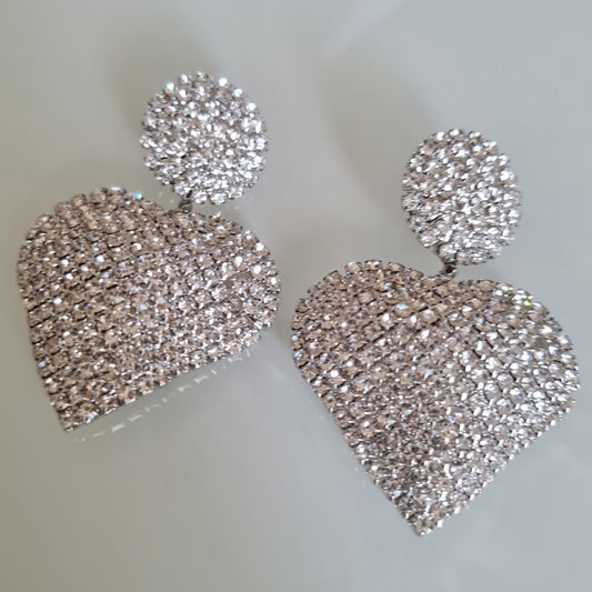 ORECCHINI CUORE DI STRASS