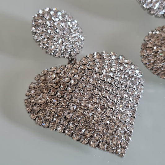 ORECCHINI CUORE DI STRASS